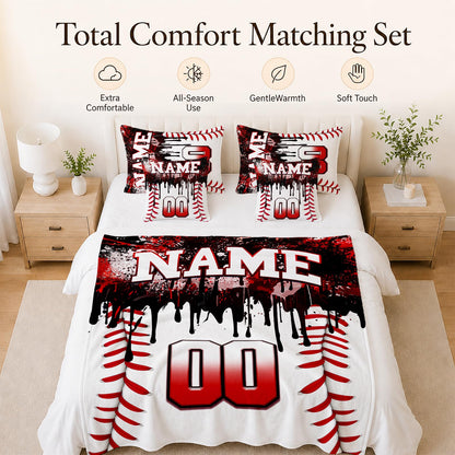 Kids Blanket Custom Baseball Blankets, Splashed Ink Throw Bed Travel