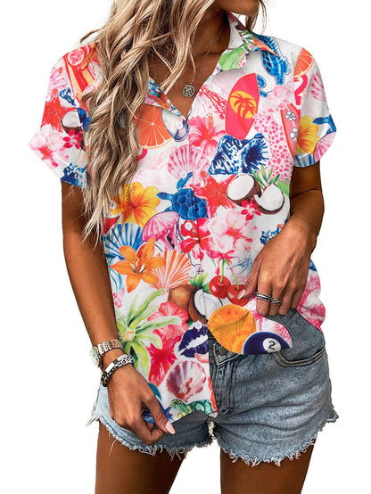 UNIQUEONE Womens Hawaiian Shirt