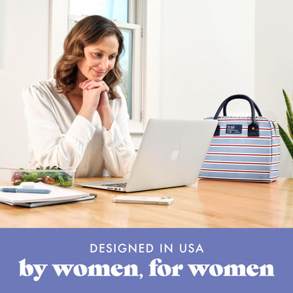Fit & Fresh Bloomington Lunch Bag for Women - Insulated Large Lunch Box for Work with Containers, Leak-Resistant, Stain-Resistant, Zipper Closure, Cheetah