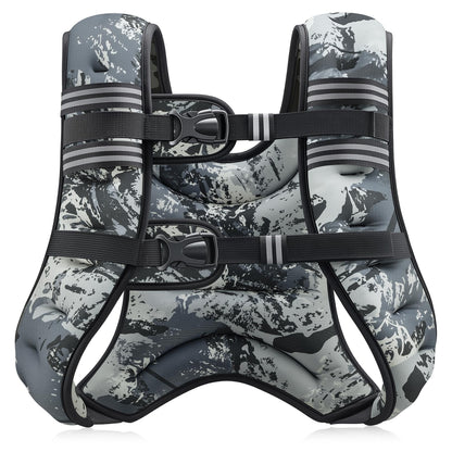 ZELUS Weighted Vest, 6lb/8lb/12lb/16lb/20lb/25lb/30lb Weight Vest with Reflective Stripe for Workout, Strength Training, Running, Fitness, Muscle Building, Weight Loss, Weightlifting