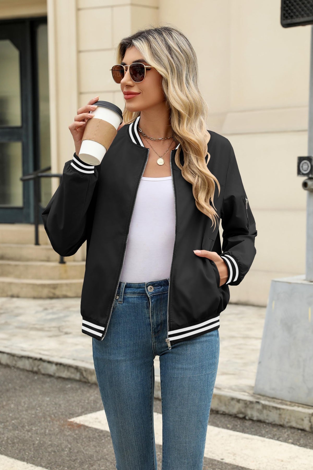 Zeagoo Women Bomber Jacket