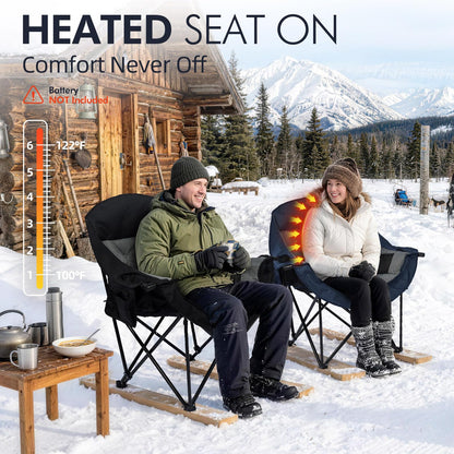 Oversized Camping Chairs for Adults - Heavy Duty Padded Outdoor Camp Chair