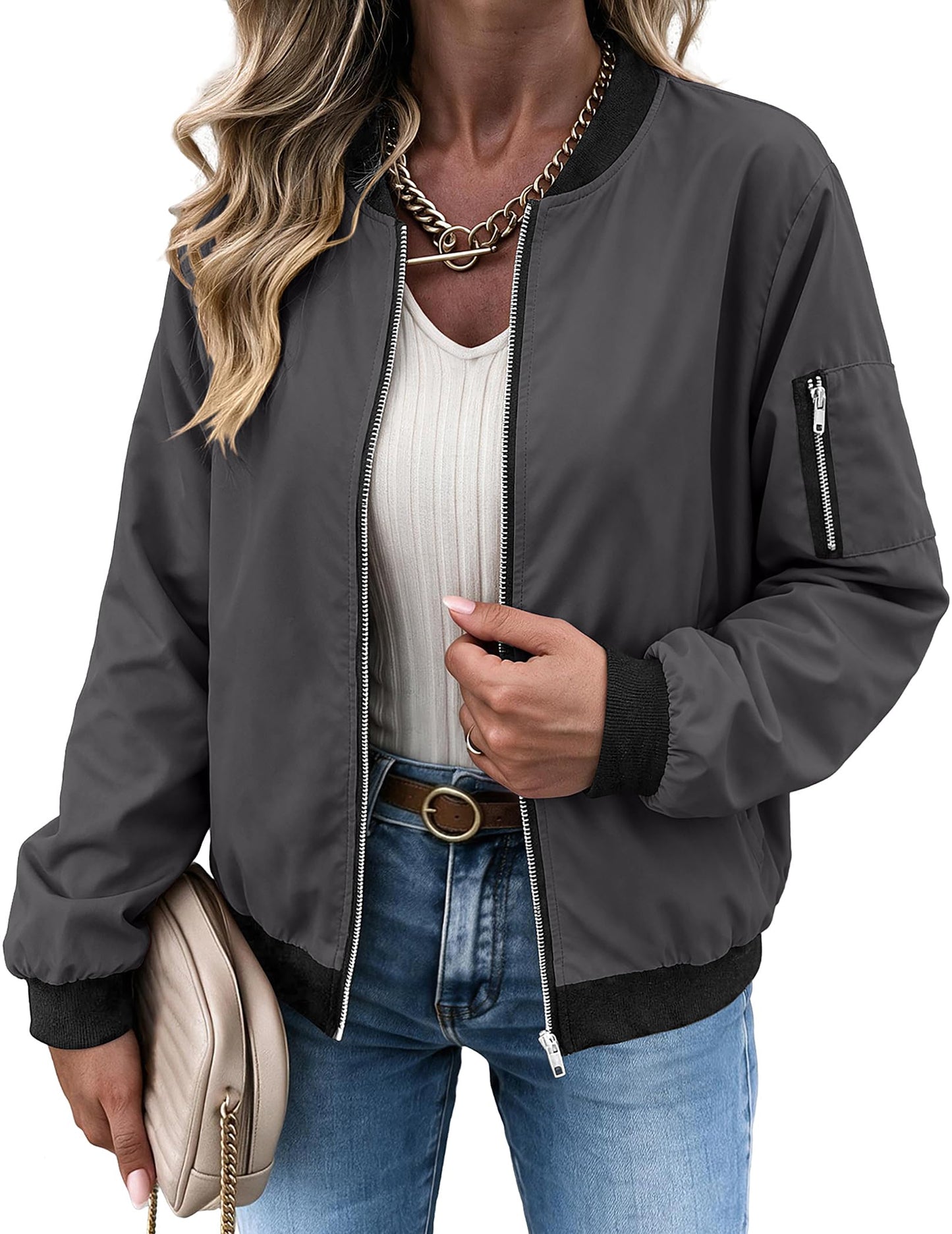 Zeagoo Women Bomber Jacket