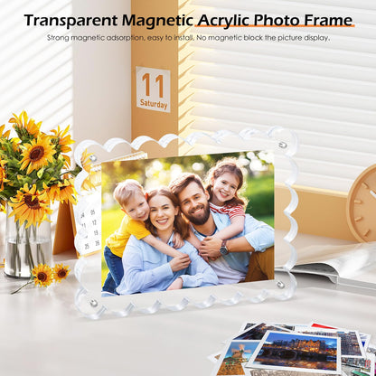 Chivalral 3 Pack 4x6 Acrylic Picture Frame, Double-Sided Tabletop Display