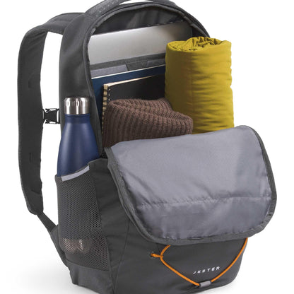 The North Face Jester Everyday Laptop Backpack - Commuter Daypack, Water Repellent, Laptop Sleeve, Lunar Blue/Fizz Lime, One Size