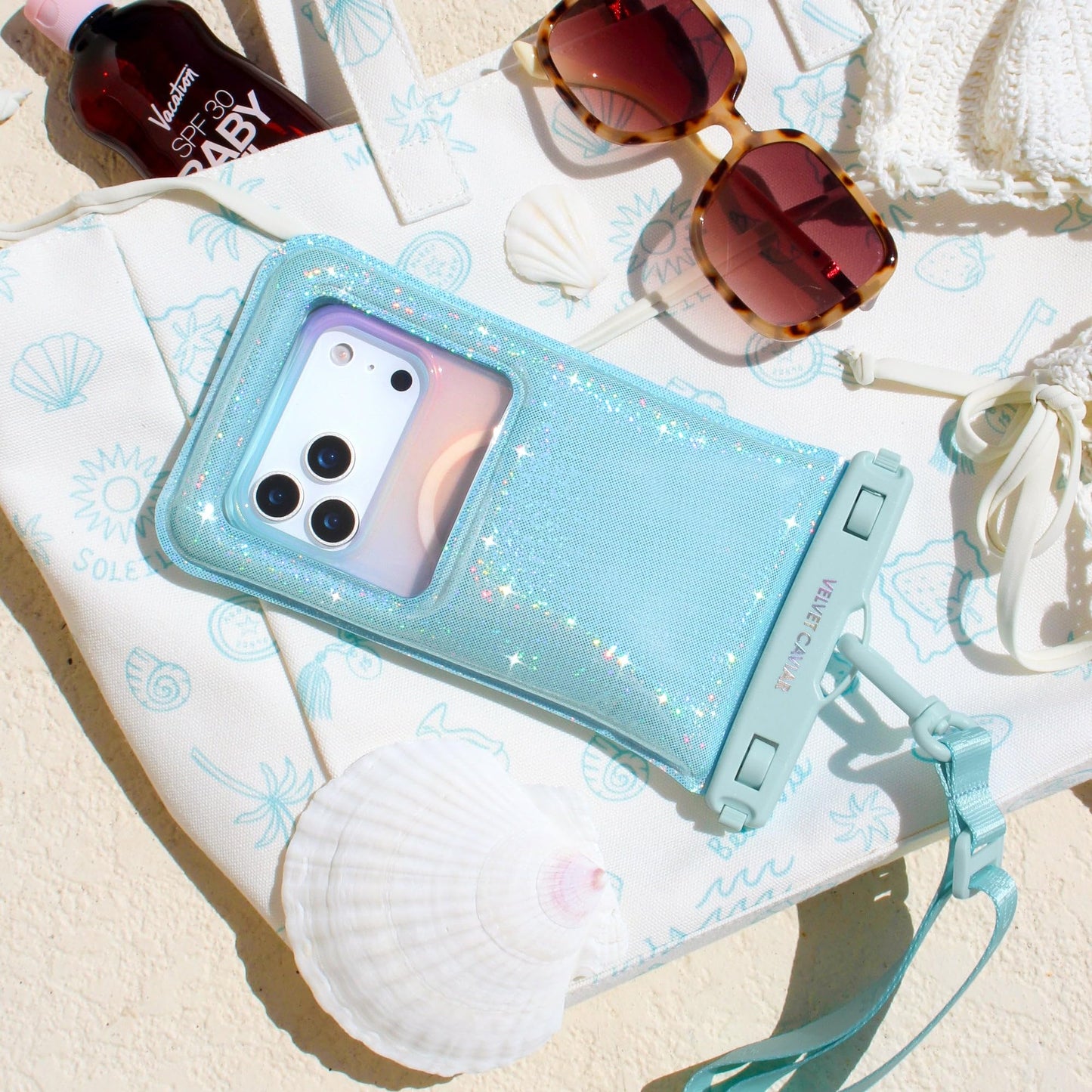 VELVET CAVIAR Waterproof Phone Pouch with Lanyard
