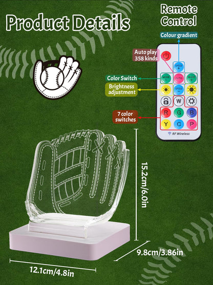 CoolGift Mart Light Up Baseball Glove Display Stand