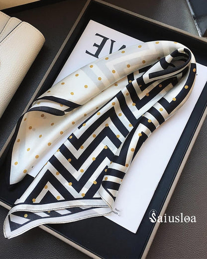 Saiusloa Neck Scarf For Womens Silky Head Scarves Hair Bandanas Square Scarf Fashion Accessories lightweight
