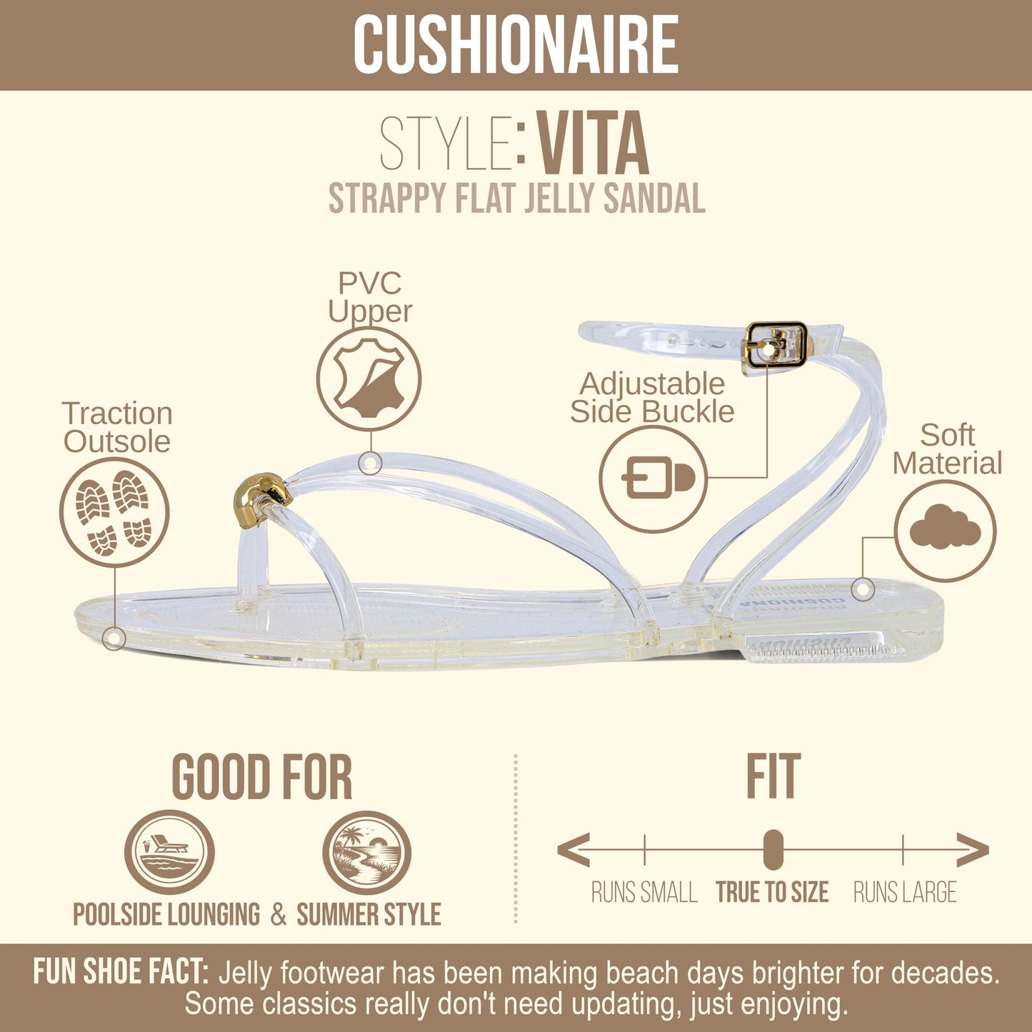 CUSHIONAIRE Vita Jelly Sandals