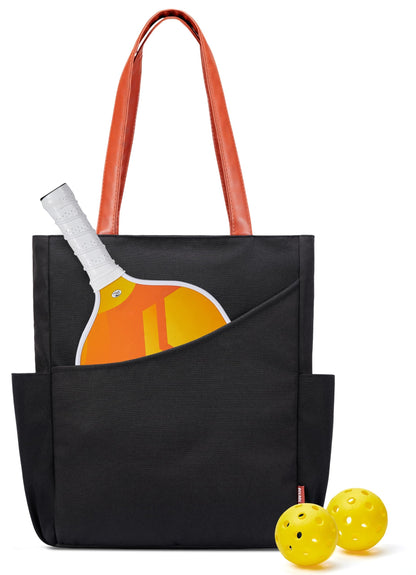 Pickleball Bag for Women Stylish Nylon Tote Fits 2 Paddle, Ball, Gear, Utility Shoulder Handbag for Sports
