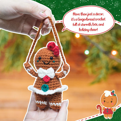 OASSIE Christmas Tree Crochet - Xmas Stocking Stuffers Gifts for Women Men | Christmas Tree Decorations, Christmas Crochet Gifts for Friends/Family/Coworkers, Emotional Support Message, Handmade