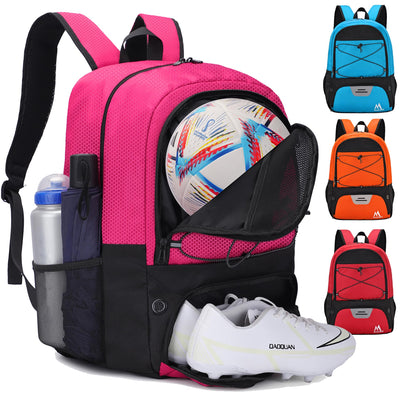Hsmihair Soccer Bag,Youth Soccer Backpack with Ball and Cleat Compartment