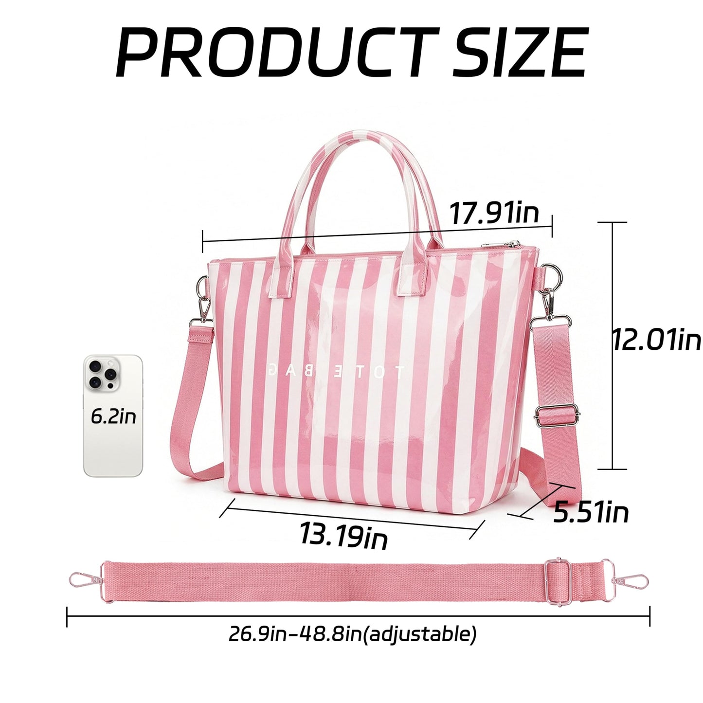 GISMTR Large PVC Tote Bag
