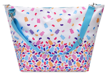 iscream Girls' Weekender Travel Tote Bag with Adjustable Strap and Interior Zipper Pocket - Bright Rainbow Collection