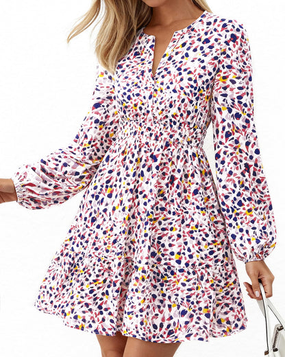 BTFBM Women’s Floral Long Sleeve Mini Dress