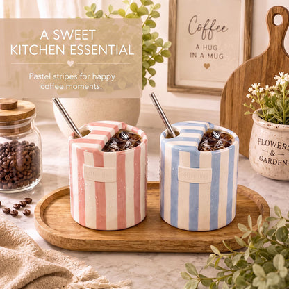 2 Pack Ceramic Mug with Sip Hole,