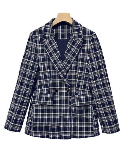 2026 Women's Fall Plaid Blazer Jacket