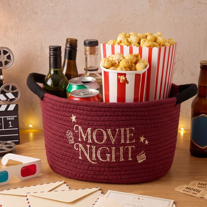 Yungyan Halloween Movie Night Supplies Snack Tray, Orange Gift Basket