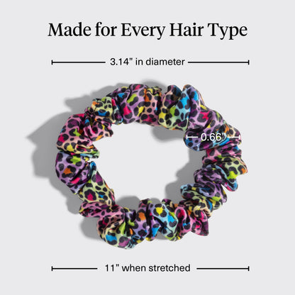 Kitsch Ultra-Petite Satin Scrunchies for Women - Cherry Blossom, 5pcs