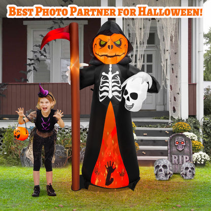 10FT Halloween Inflatable Frankenstein Archway, Halloween Monster Mouth Archway Built-in 6 LEDs for Halloween Inflatables Outdoor Decoration Blow up Frankenstein Arch for Party Haunted House