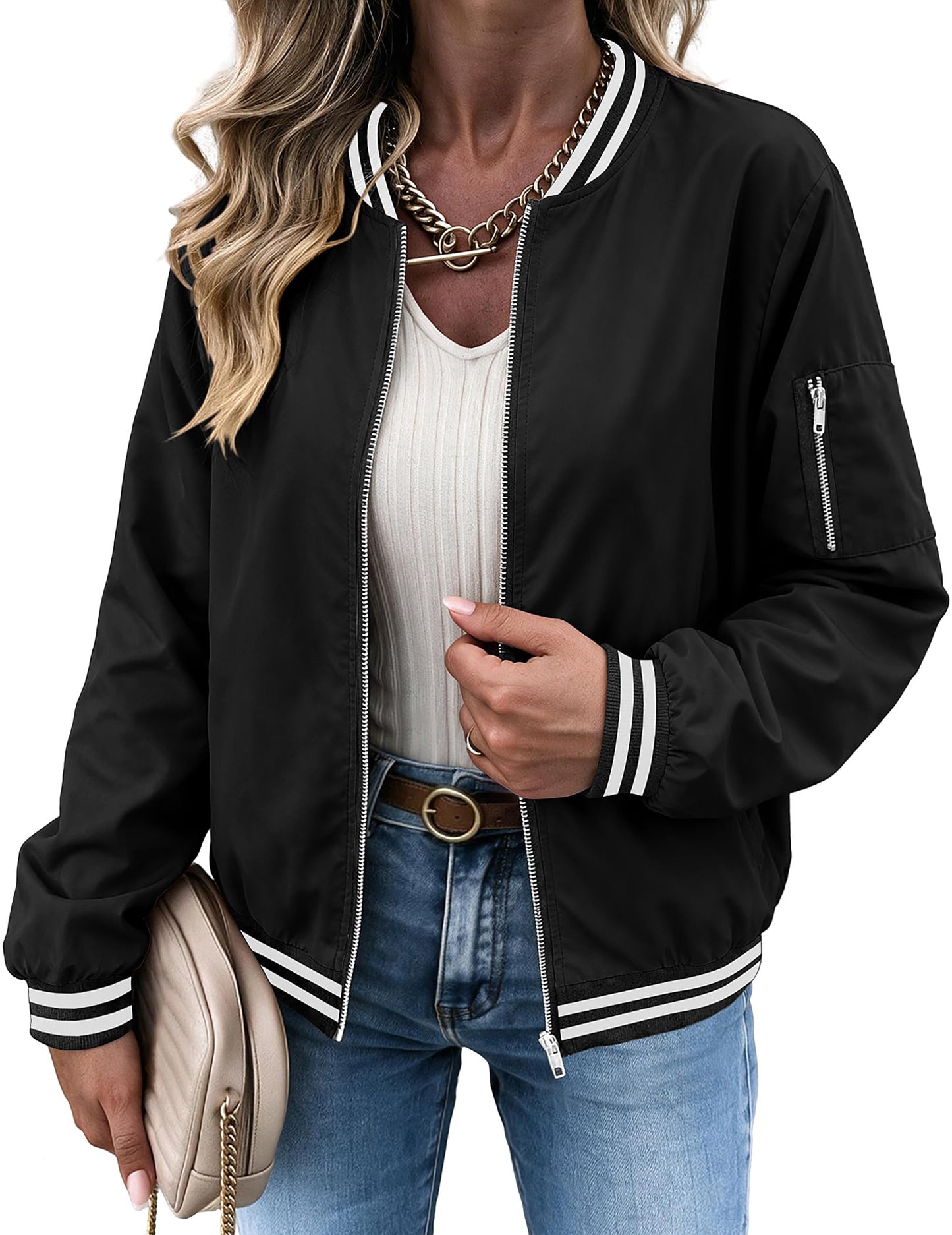 Zeagoo Women Bomber Jacket