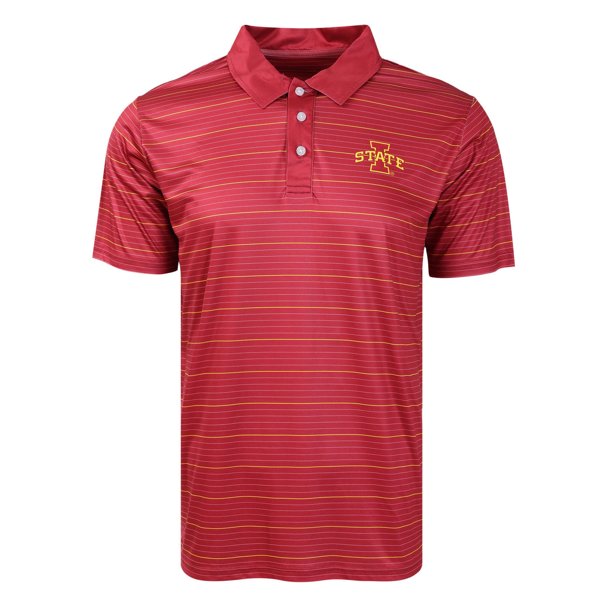 FOCO NCAA Mens NCAA College Team Logo Striped Polyester Polo Short Sleeve Shirt