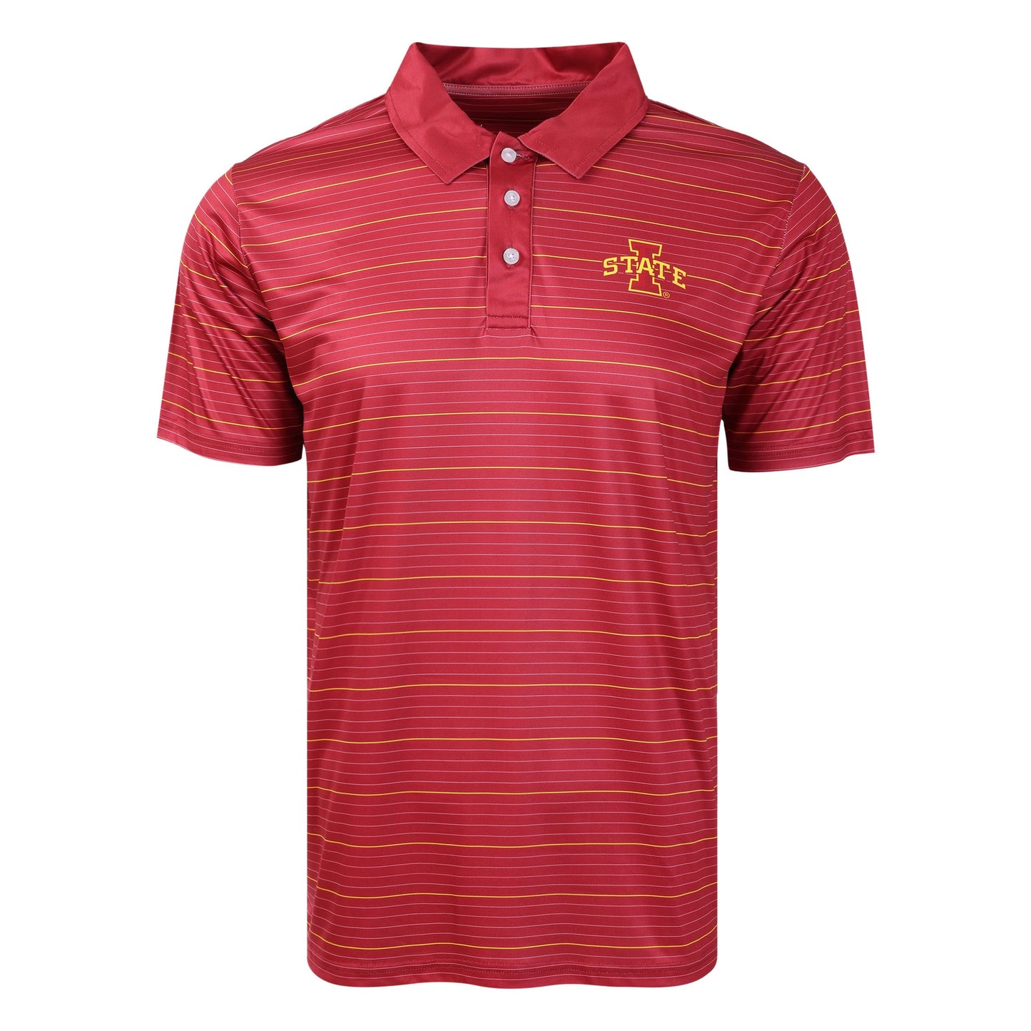 FOCO NCAA Mens NCAA College Team Logo Striped Polyester Polo Short Sleeve Shirt