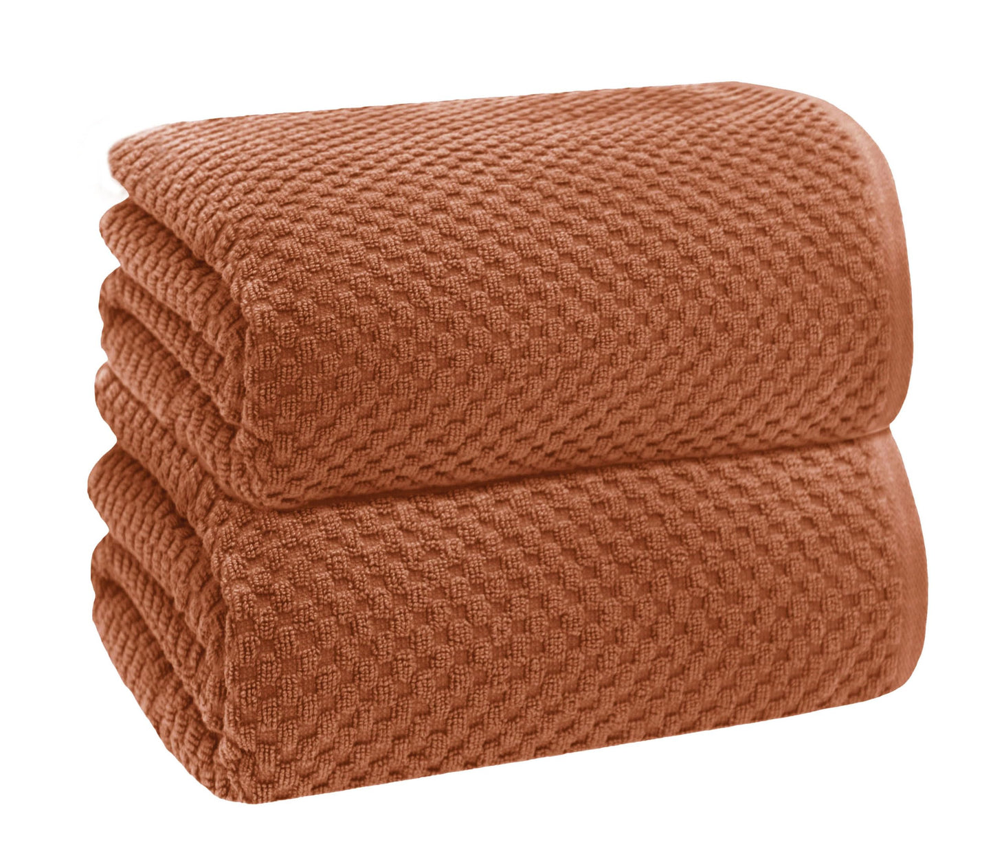 COTTON CRAFT- Euro Spa Set of 4 Luxury Waffle Weave Bath Towels, Oversized Pure Ringspun Cotton, 30 inch x 56 inch, White