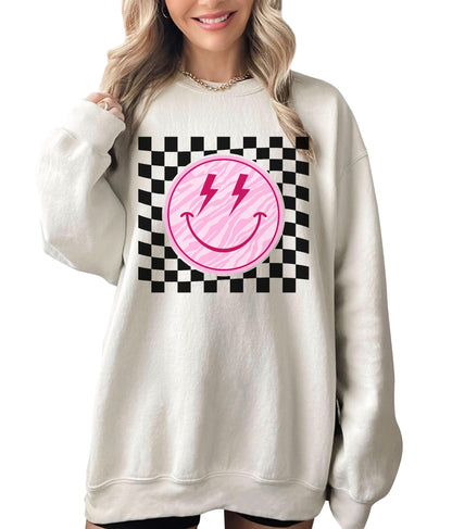 TEEAMORE Smiley Face Sweatshirt