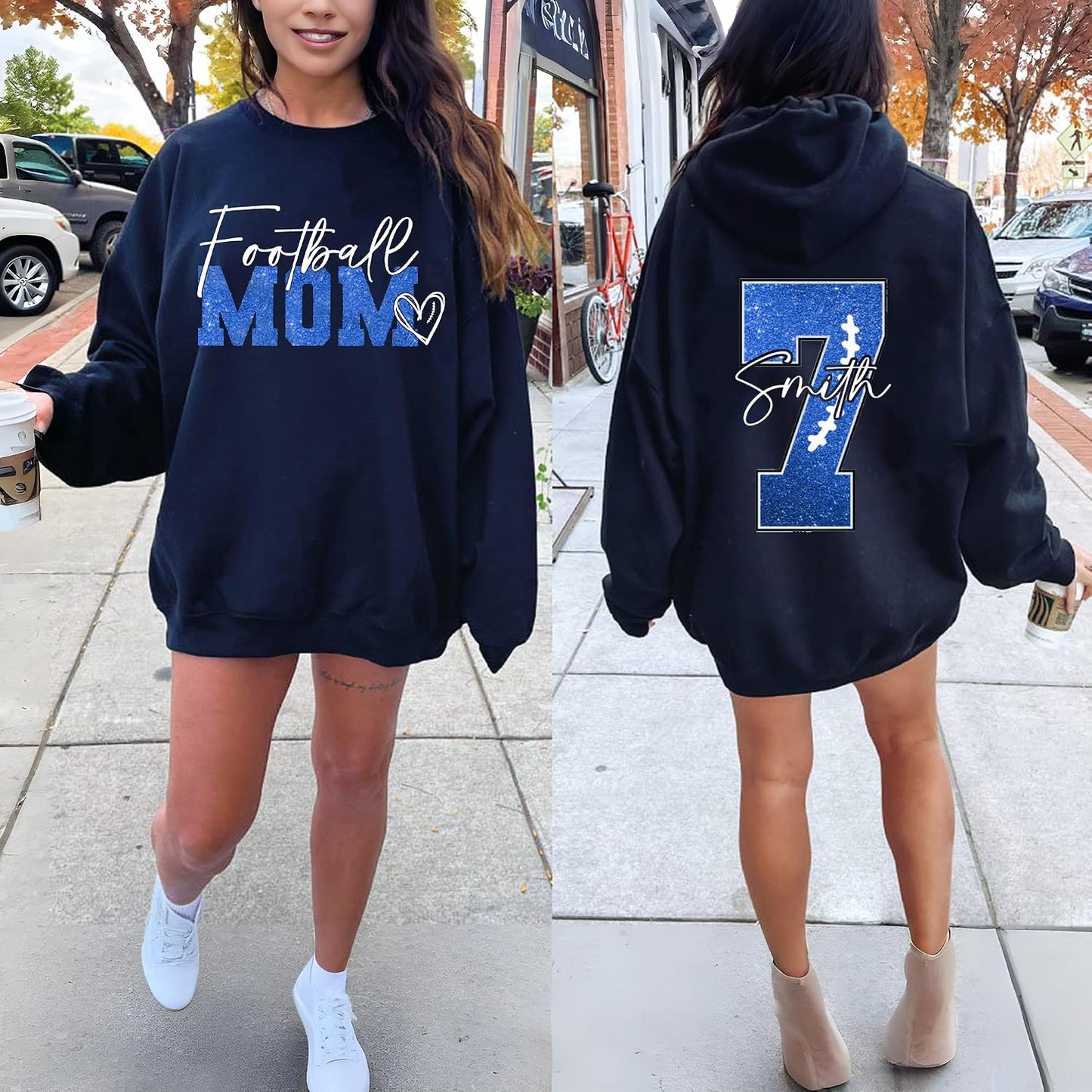 Personalized Football Mom Shirt with Kids Names and Jersey Number, Custom Football Mama Shirt, Women Sport Shirts