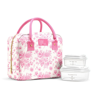 Fit & Fresh Bloomington Lunch Bag for Women - Insulated Large Lunch Box for Work with Containers, Leak-Resistant, Stain-Resistant, Zipper Closure, Cheetah