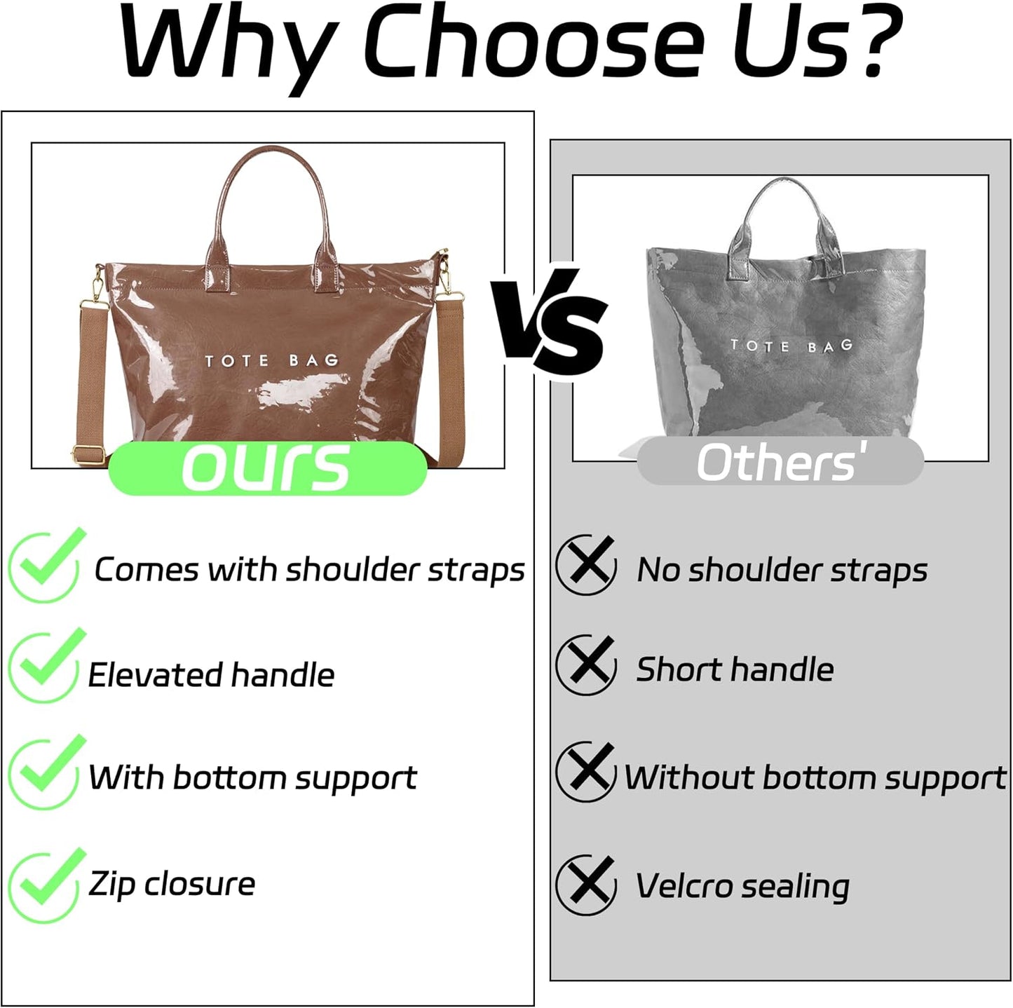GISMTR Large PVC Tote Bag