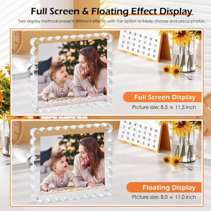 Chivalral 3 Pack 4x6 Acrylic Picture Frame, Double-Sided Tabletop Display