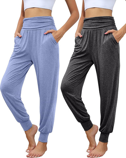 Locoowai 2 Pack Women's Yoga Sweatpants with Pockets