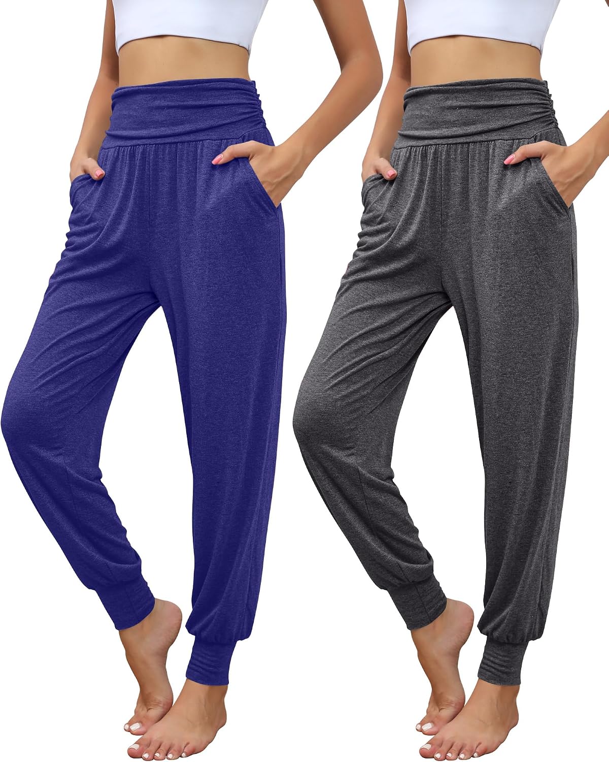 Locoowai 2 Pack Women's Yoga Sweatpants with Pockets