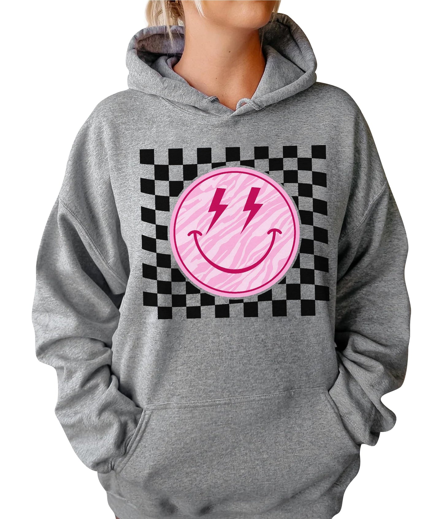 TEEAMORE Smiley Face Sweatshirt