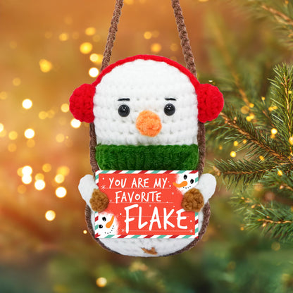 OASSIE Christmas Tree Crochet - Xmas Stocking Stuffers Gifts for Women Men | Christmas Tree Decorations, Christmas Crochet Gifts for Friends/Family/Coworkers, Emotional Support Message, Handmade