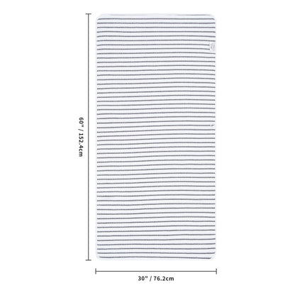 POLYTE 430 GSM Microfiber Oversize Quick Dry Lint Free Bath Towel, 60 x 30 in, 4 Pack (Waffle Weave)