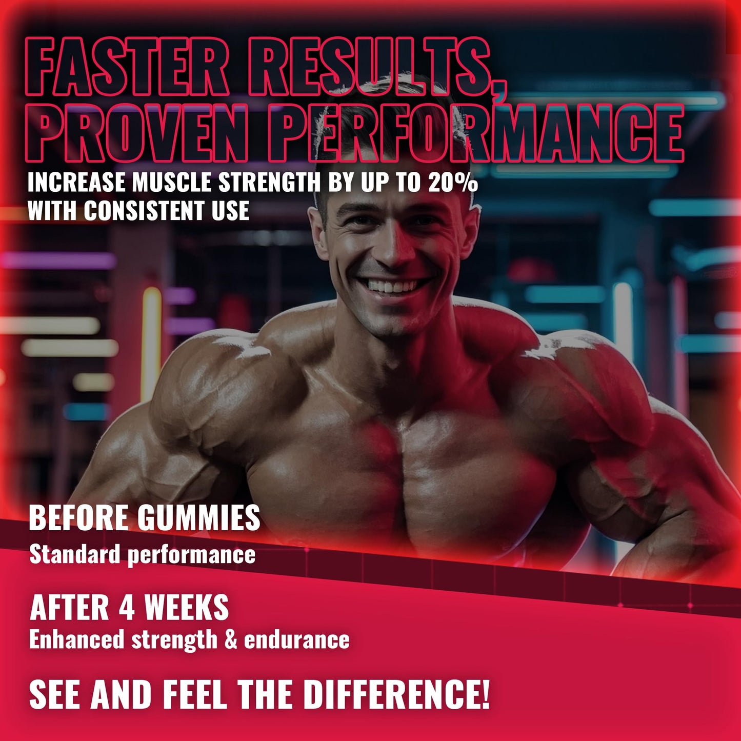 Creatine Monohydrate Gummies, NSF Certified Creatine Gummy, 5g Dose for Men & Women to Support Muscle, Strength, Recovery, Cognitive Health & Memory, Pineapple Flavor, 135 Gummies