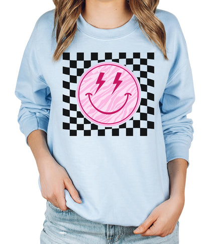 TEEAMORE Smiley Face Sweatshirt