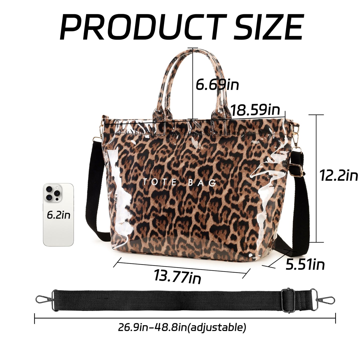 GISMTR Large PVC Tote Bag