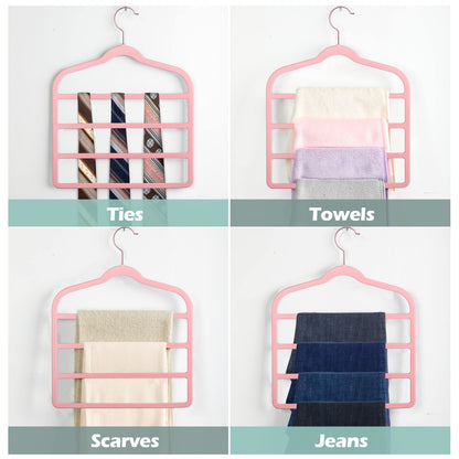 Velvet Pants Clothes Hanger Space Saving Non Slip Pants Shorts Hanger