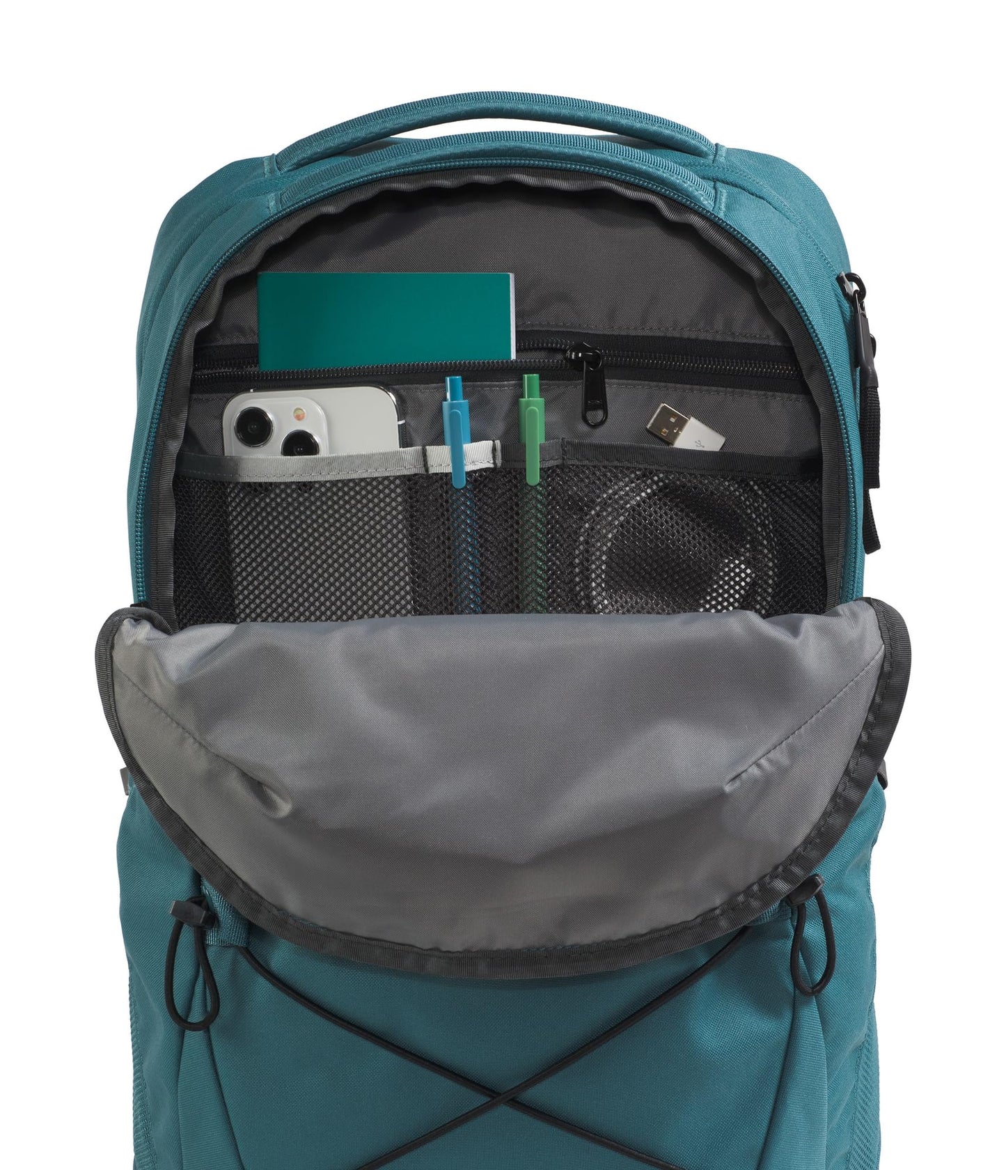 The North Face Jester Everyday Laptop Backpack - Commuter Daypack, Water Repellent, Laptop Sleeve, Lunar Blue/Fizz Lime, One Size