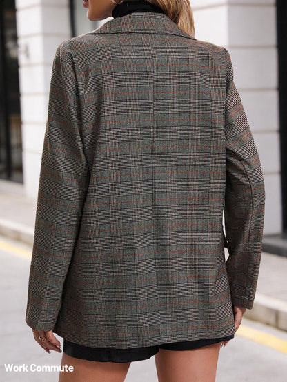 2026 Women's Fall Plaid Blazer Jacket