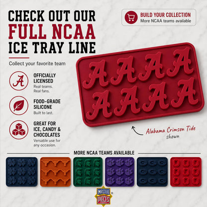 Masterpieces Fanpans Ncaa Alabama Crimson Tide Silicone Ice Cube Tray Set - Fun Alabama Merchandise, Dishwasher Safe