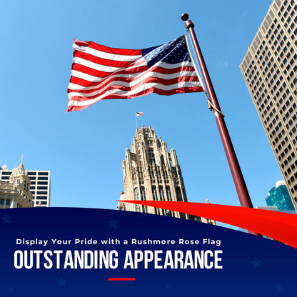 American Flag Made in USA | American Flags for Outside 3X5 | Premium US Flag 3X5 Heavy Duty Outdoor with Embroidered Stars and Sewn Stripes.