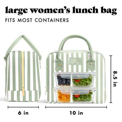 Fit & Fresh Bloomington Lunch Bag for Women - Insulated Large Lunch Box for Work with Containers, Leak-Resistant, Stain-Resistant, Zipper Closure, Cheetah