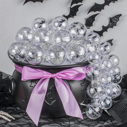 AYGXU Halloween Decorations Indoor,Black Witches Cauldron,Halloween Party Decorations,Plastic Cauldron Pot,Bubble Witch Cauldron DIY Set for Kitchen Table Decor