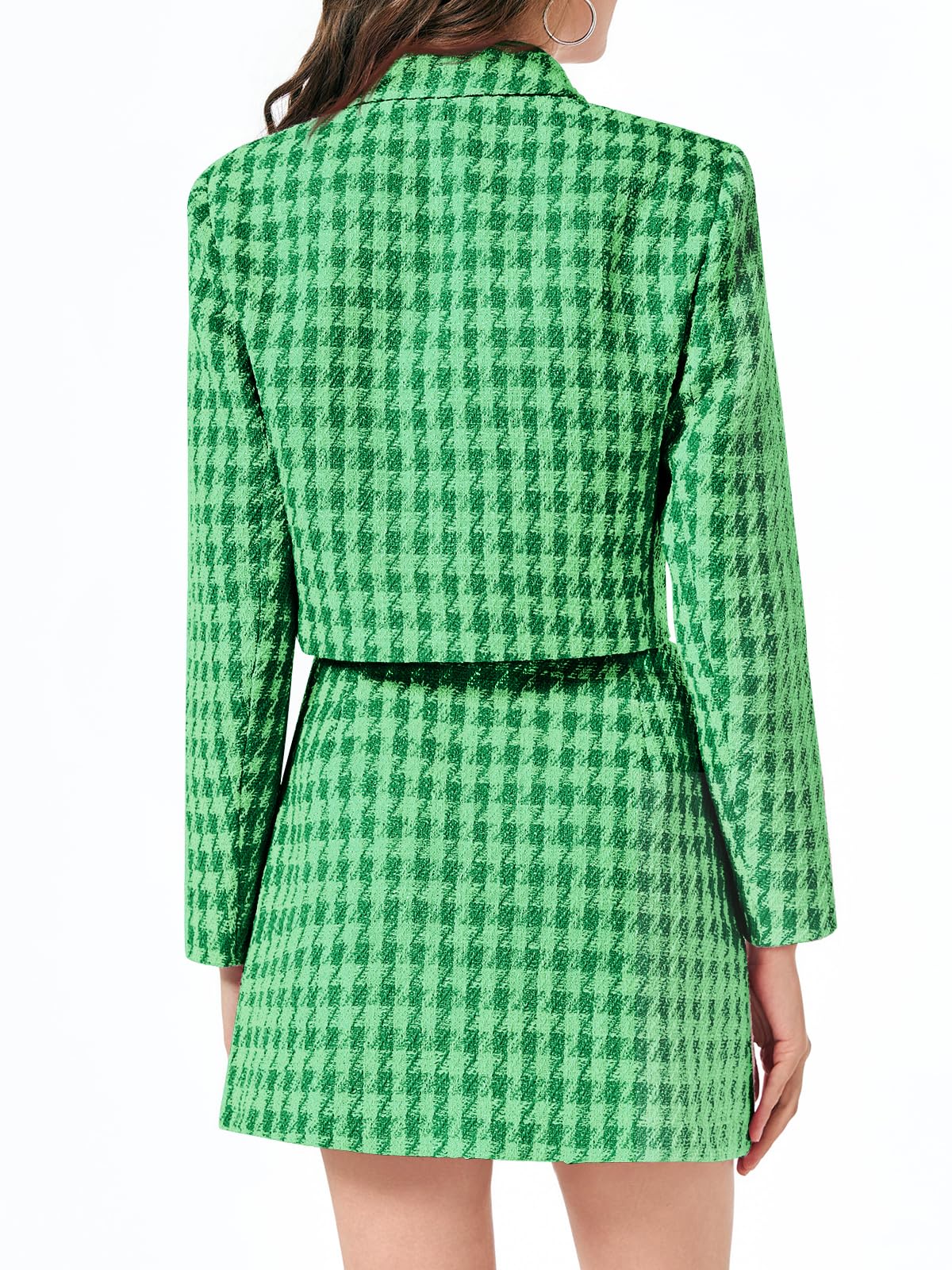 Cicy Bell Womens Cropped Tweed Business Casual Suit