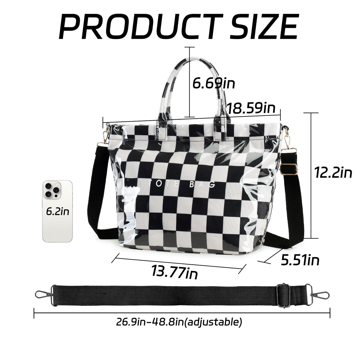 GISMTR Large PVC Tote Bag